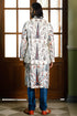 Blue Embroidered Forest Whisper Printed Bandi And Printed Kurta With Churidar